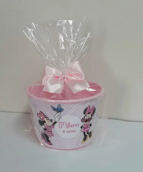 Balde de Pipoca Minnie Rosa