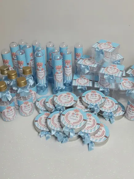 Kit para Chá de Bebê 40 Ítens Ursinho