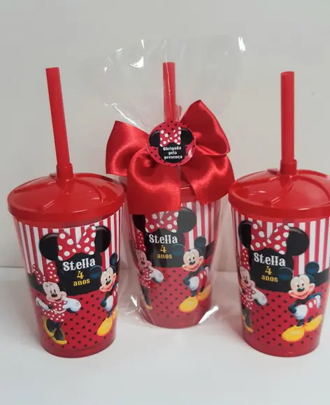 Copo Personalizado Minnie e Mickey