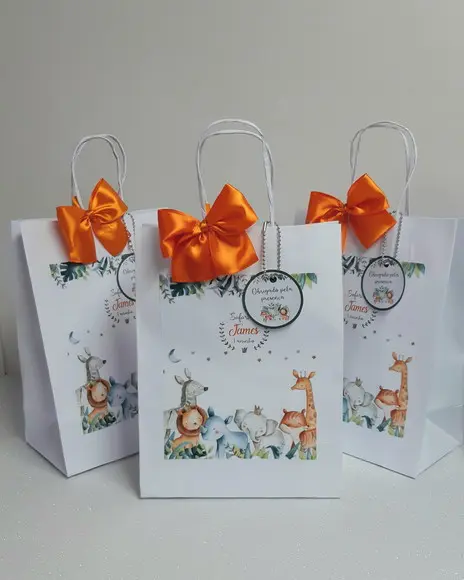 Sacola Personalizada Safari Aquarela