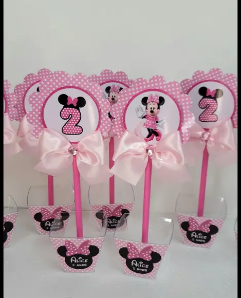 Centro de Mesa Minnie Rosa