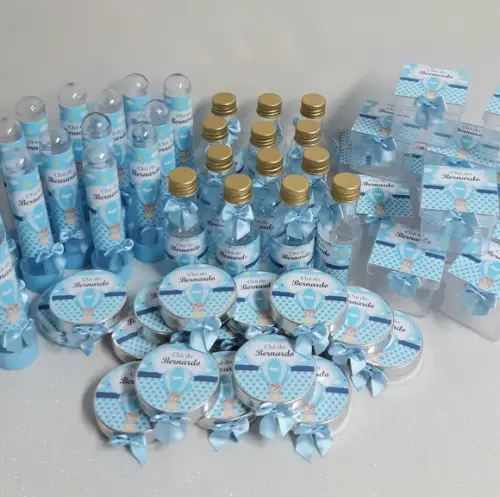 Kit para Chá de Bebê 40 Ítens Ursinho Baloeiro