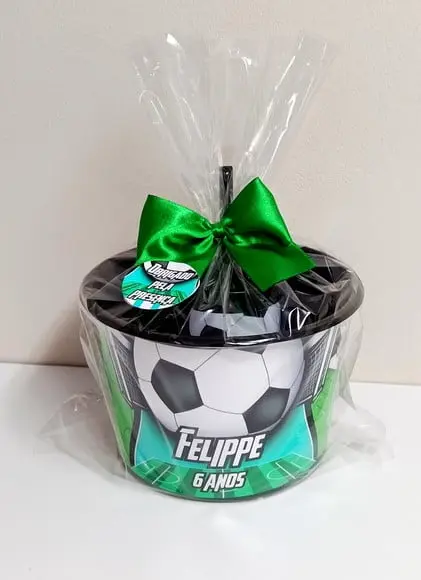 Kit Balde de Pipoca e Copo Futebol