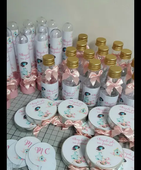 Kit Chá de Bebê 40 Ítens Jardim Encantado