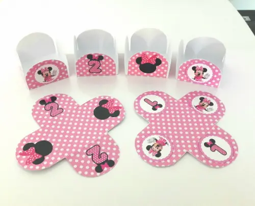 100 Forminhas Minnie Rosa
