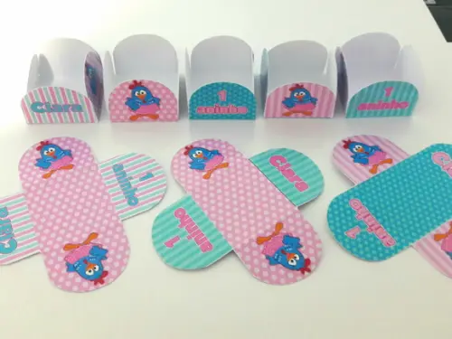 100 Forminhas Galinha Pintadinha Rosa