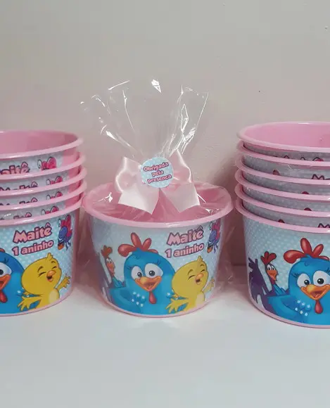 Balde de Pipoca Galinha Pintadinha