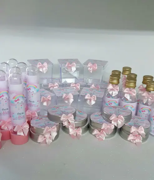 Kit para Chá de Bebê 40 Ítens Chuva de Amor