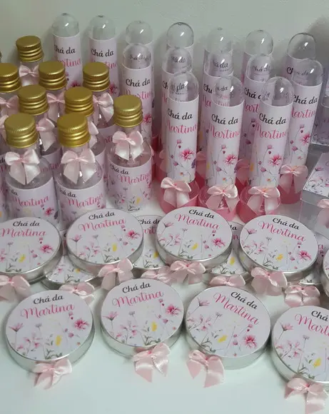 Kit Chá de Bebê 40 Ítens Jardim Encantado/flores