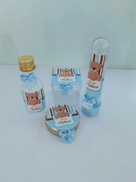 Kit para Chá de Bebê 40 Ítens Ursinho