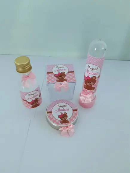 Kit para Chá de Bebê 40 Ítens Ursinha