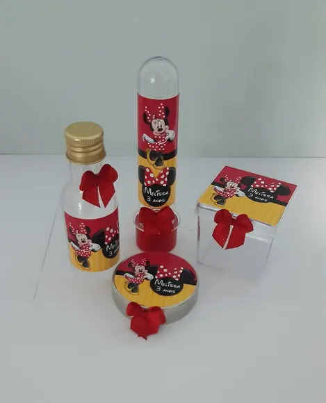 Kit Minnie Vermelha 80 Ítens +10 Toppers Grátis