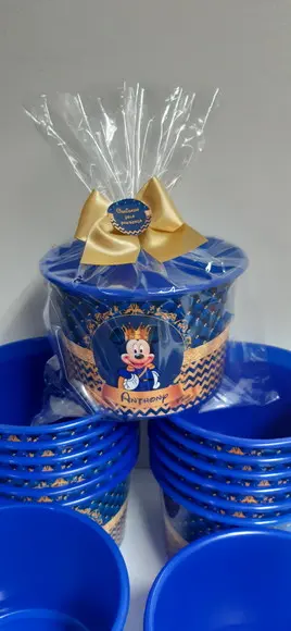 Balde de Pipoca Mickey Príncipe