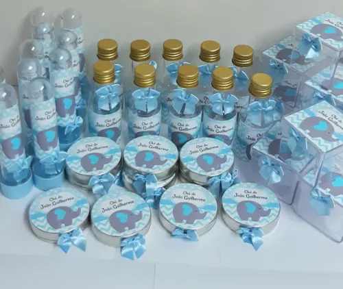 Kit para Chá de Bebê 40 Ítens Elefantinho