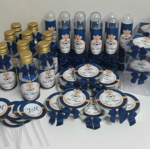 Kit para Chá de Bebê 40 Ítens Ursinho Príncipe