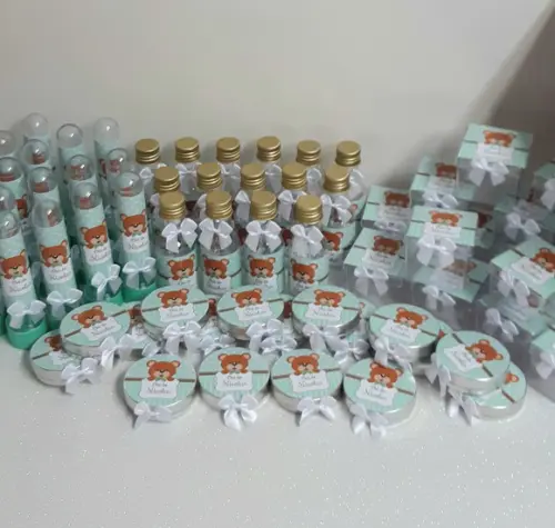 Kit para Chá de Bebê 40 Ítens Ursinho