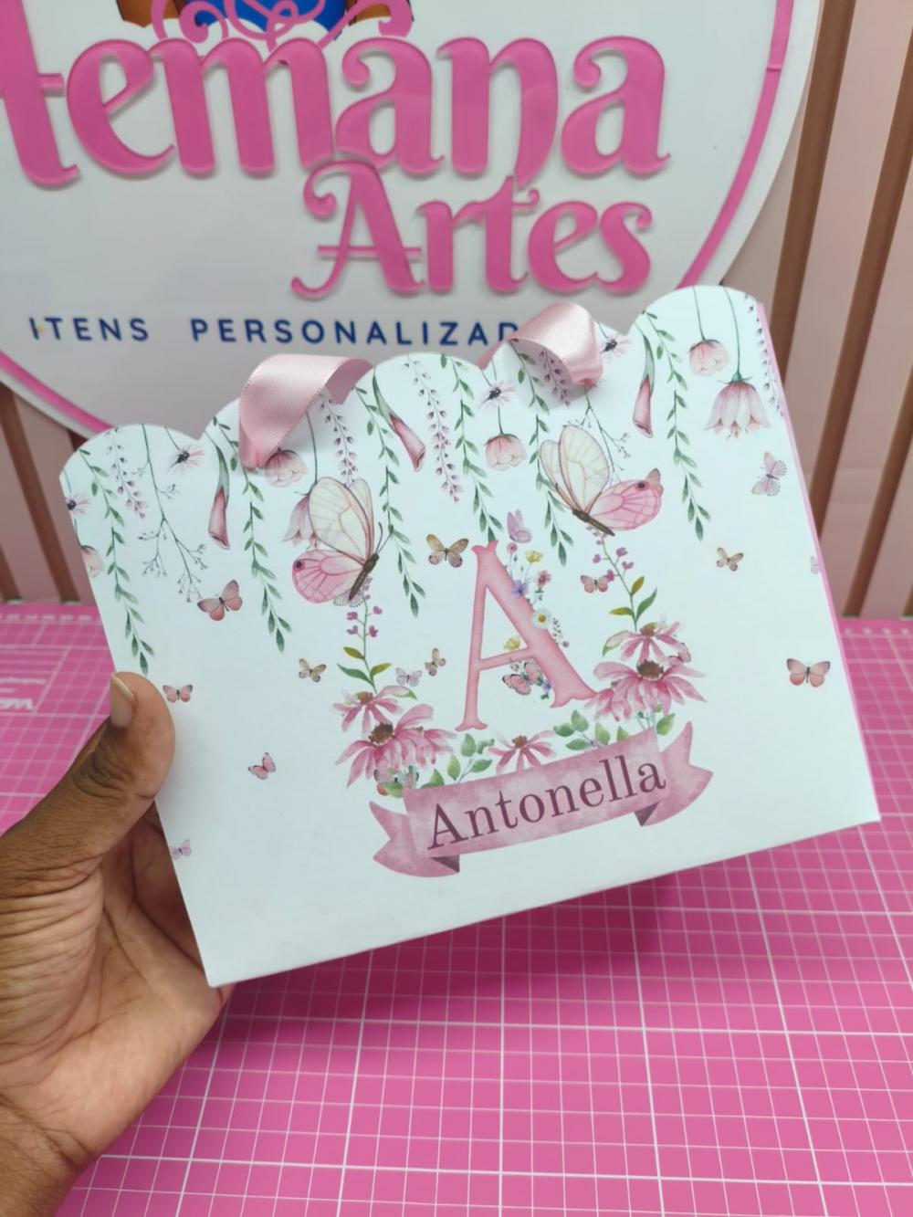 KIT 10 SACOLINHAS PERSONALIZADAS TEMA JARDIM