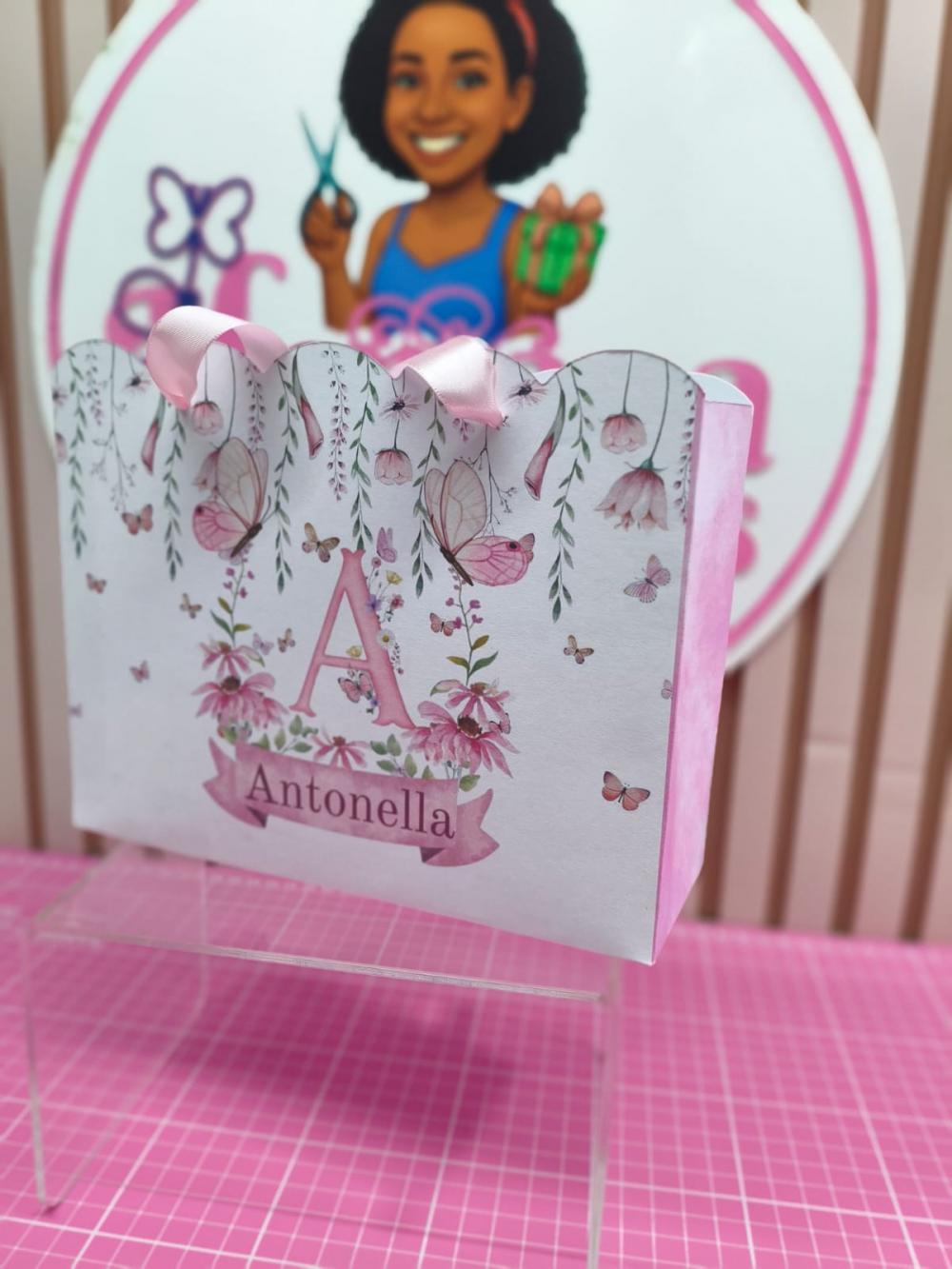 KIT 10 SACOLINHAS PERSONALIZADAS TEMA JARDIM