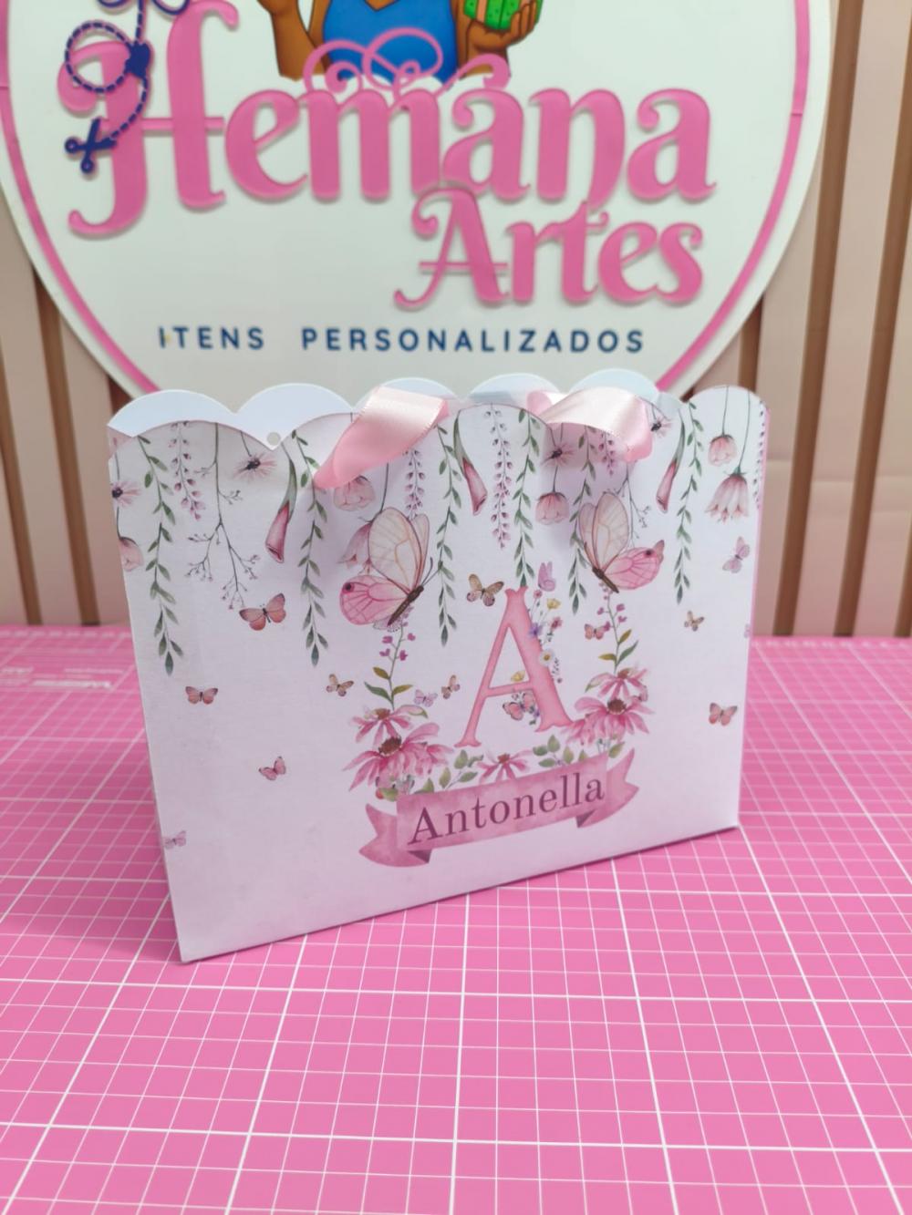 KIT 10 SACOLINHAS PERSONALIZADAS TEMA JARDIM
