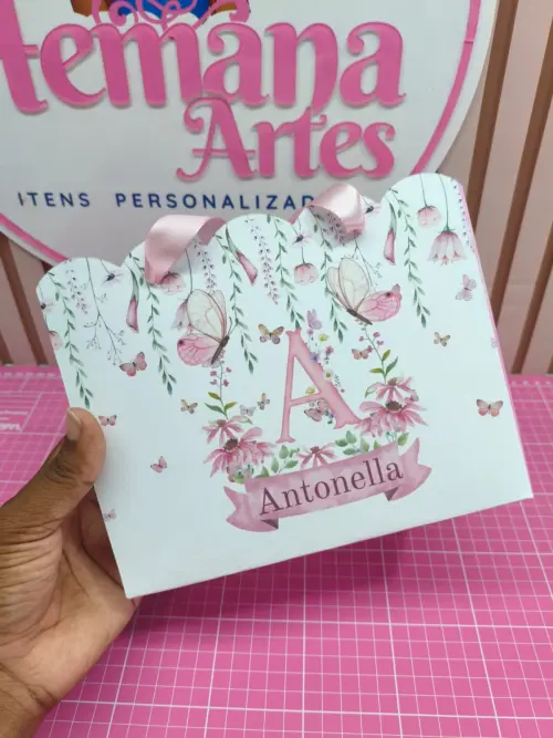KIT 10 SACOLINHAS PERSONALIZADAS TEMA JARDIM