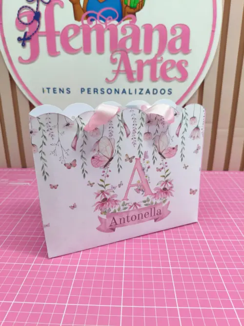 KIT 10 SACOLINHAS PERSONALIZADAS TEMA JARDIM