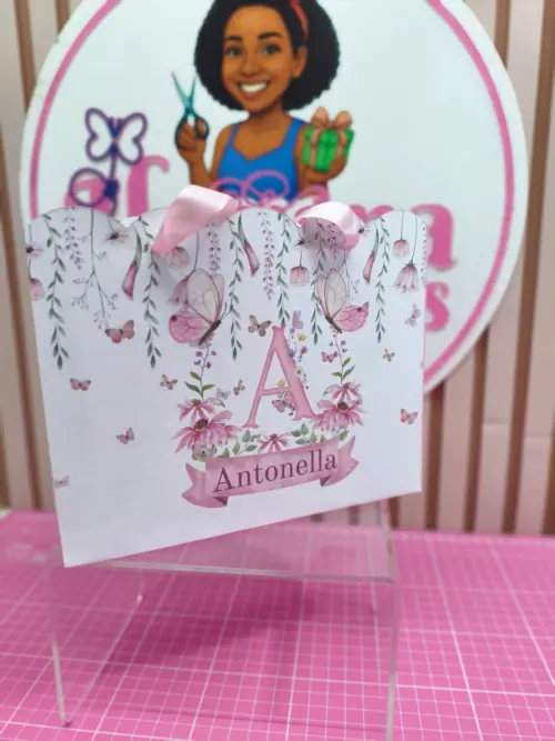 KIT 10 SACOLINHAS PERSONALIZADAS TEMA JARDIM