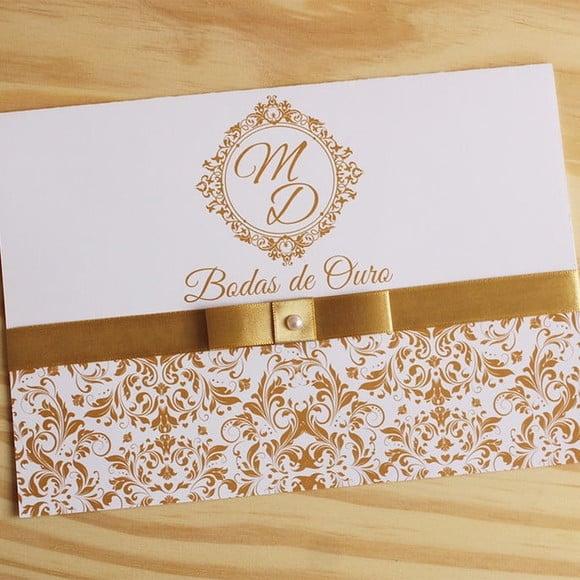 30 Convites para Bodas de Ouro