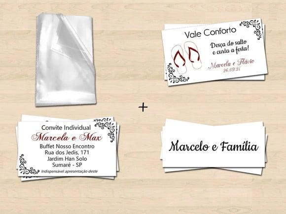 Adicionais para Convite, Tag, Individual, Saquinho, Nome
