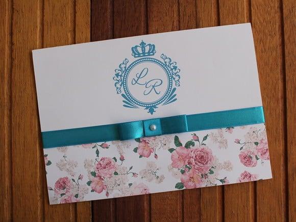 Convite 15 Anos - Convite Casamento - Aniversário Turquesa