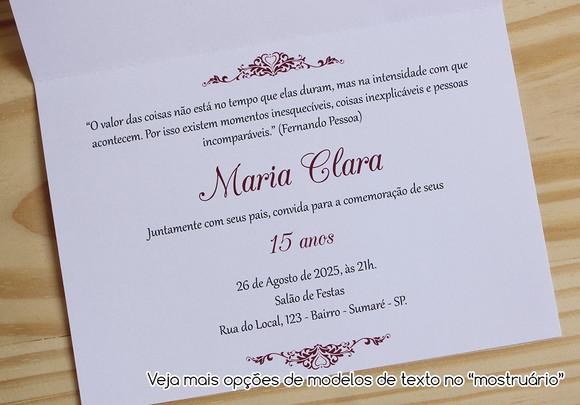 Convite 15 Anos - Convite Casamento -paris Textura Relevo