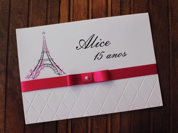 Convite 15 Anos - Convite Casamento -paris Textura Relevo