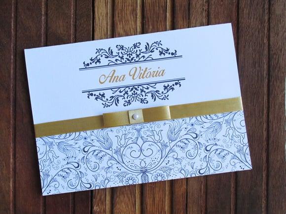 Convite 15 Anos - Convite de Casamento - 240g