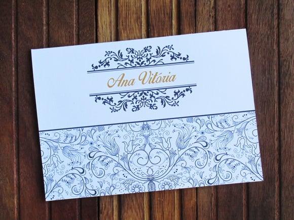 Convite 15 Anos - Convite de Casamento - 240g