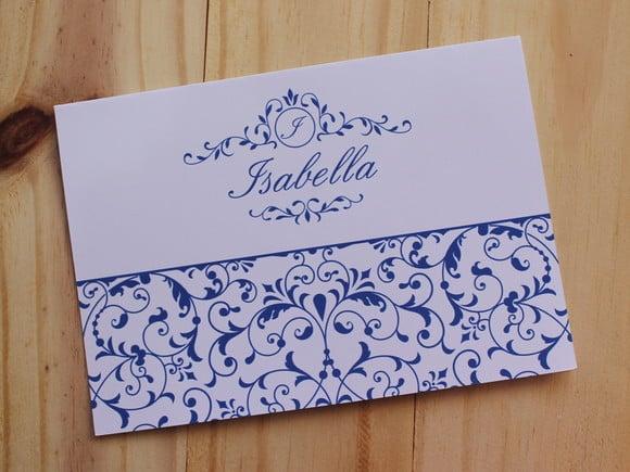 Convite 15 Anos Azul Convite Casamento Promoção Aa
