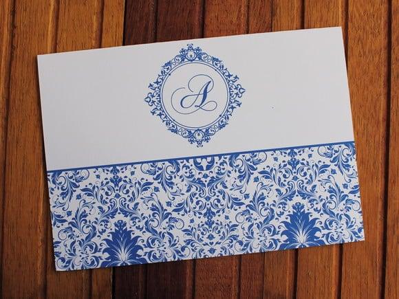 Convite 15 Anos Azul Royal Caneta - Temos Várias Cores