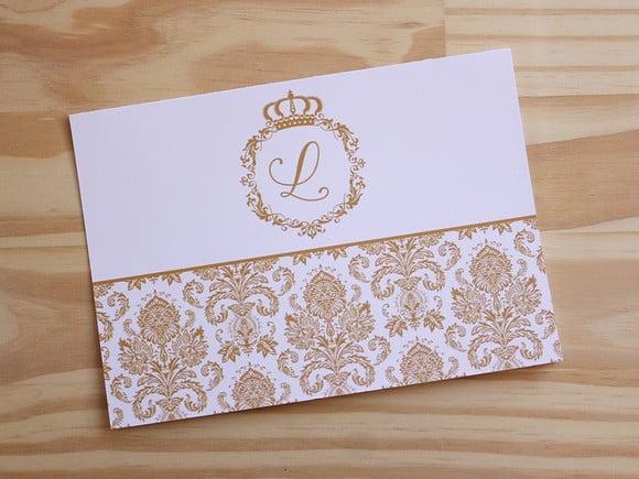Convite 15 Anos Barato Promoção Dourado Lindo