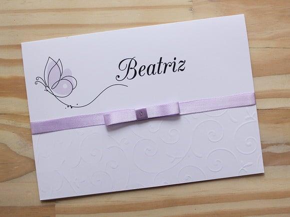 Convite 15 Anos Borboleta Lilás Roxo Texturizado