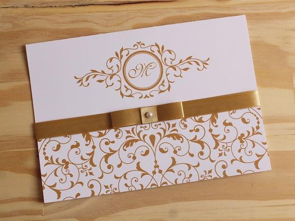 Convite 15 Anos Dourado Barato Promoção Casamento