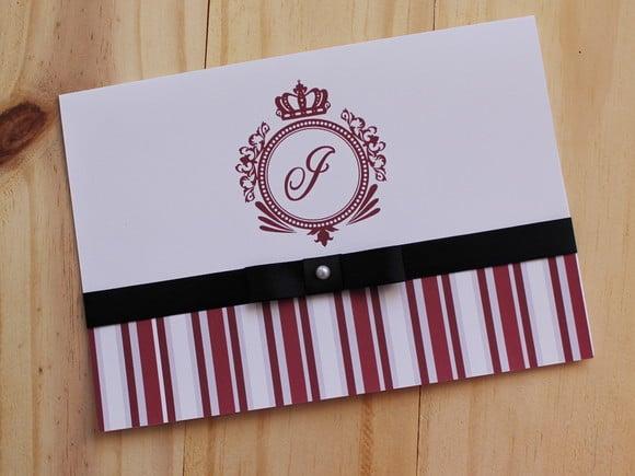 Convite 15 Anos Marsala Listras Casamento