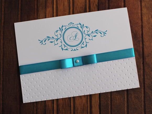 Convite 15 Anos Textura Azul - Convite Casamento Barato
