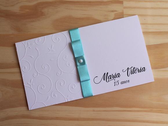 Convite 15 Anos Textura Relevo Alto Relevo Promoção