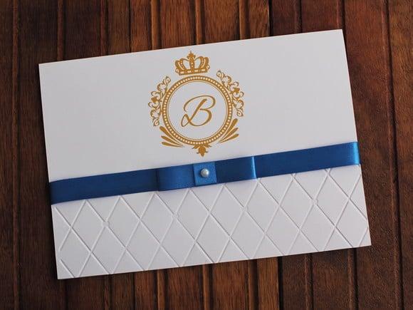 Convite 15 Anos Textura Royal Dourado Convite Casamento