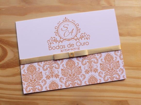 Convite Bodas de Ouro - Fazemos para Diversas Bodas!