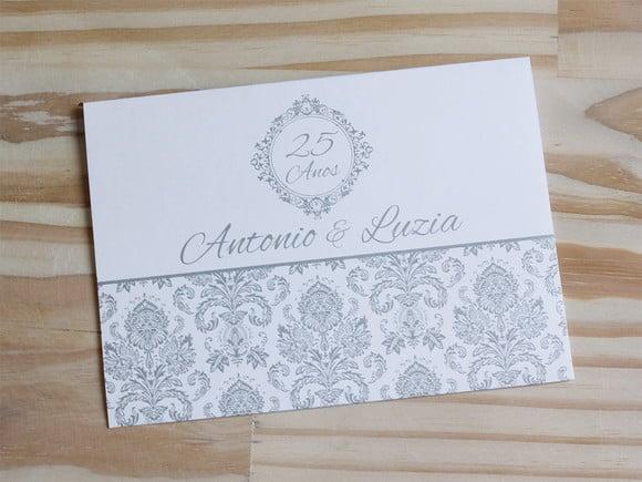 Convite Bodas de Prata - Casamento - 25 Anos Promoção