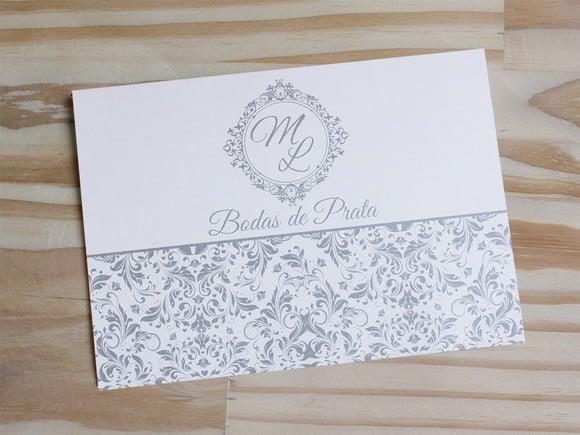 Convite Bodas de Prata - Convite Casamento - Promoção