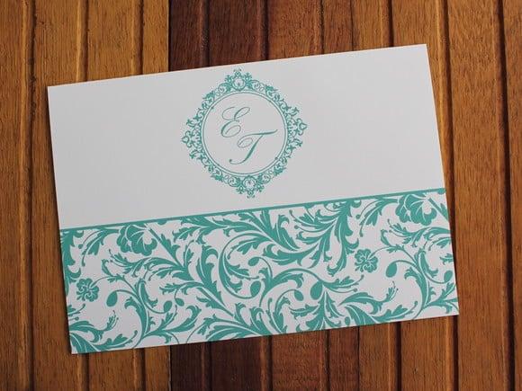 Convite Casamento - Convite 15 Anos - 240g Azul Floral