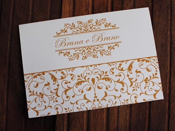 Convite Casamento - Convite 15 Anos - Dourado Promoção