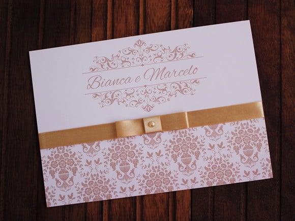 Convite Casamento - Convite 15 Anos Bege Promoção