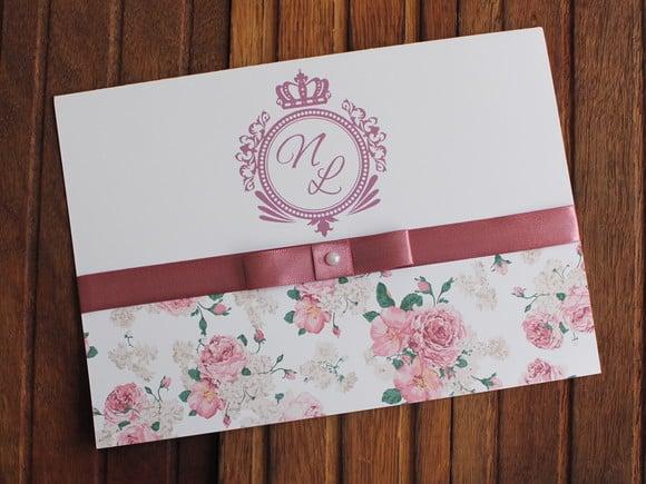 Convite Casamento - Convite 15 Anos Floral Rose
