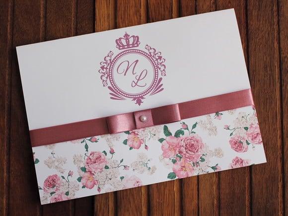 Convite Casamento - Convite 15 Anos Floral Rose